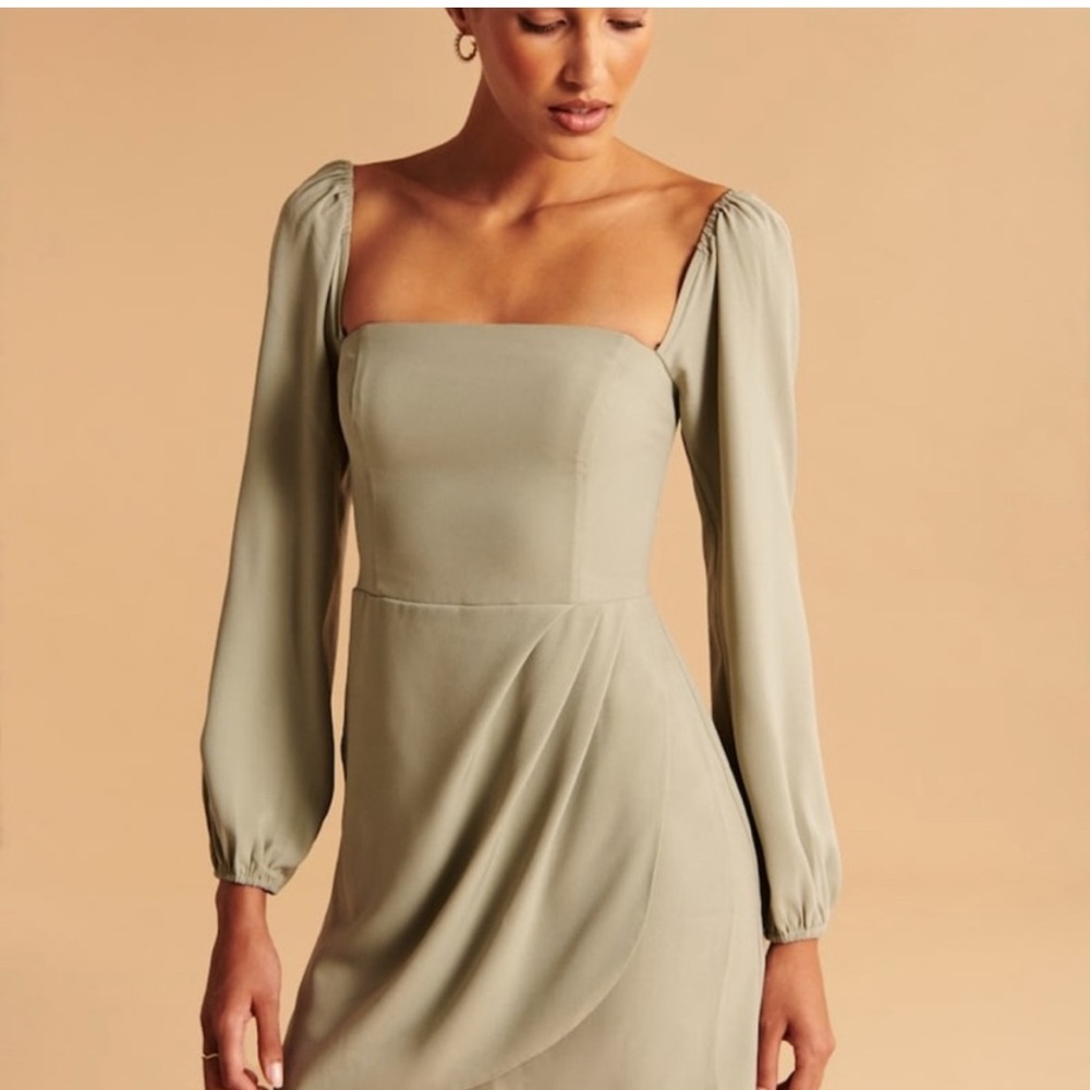 Abercrombie & Fitch Sage Green Mini Dress